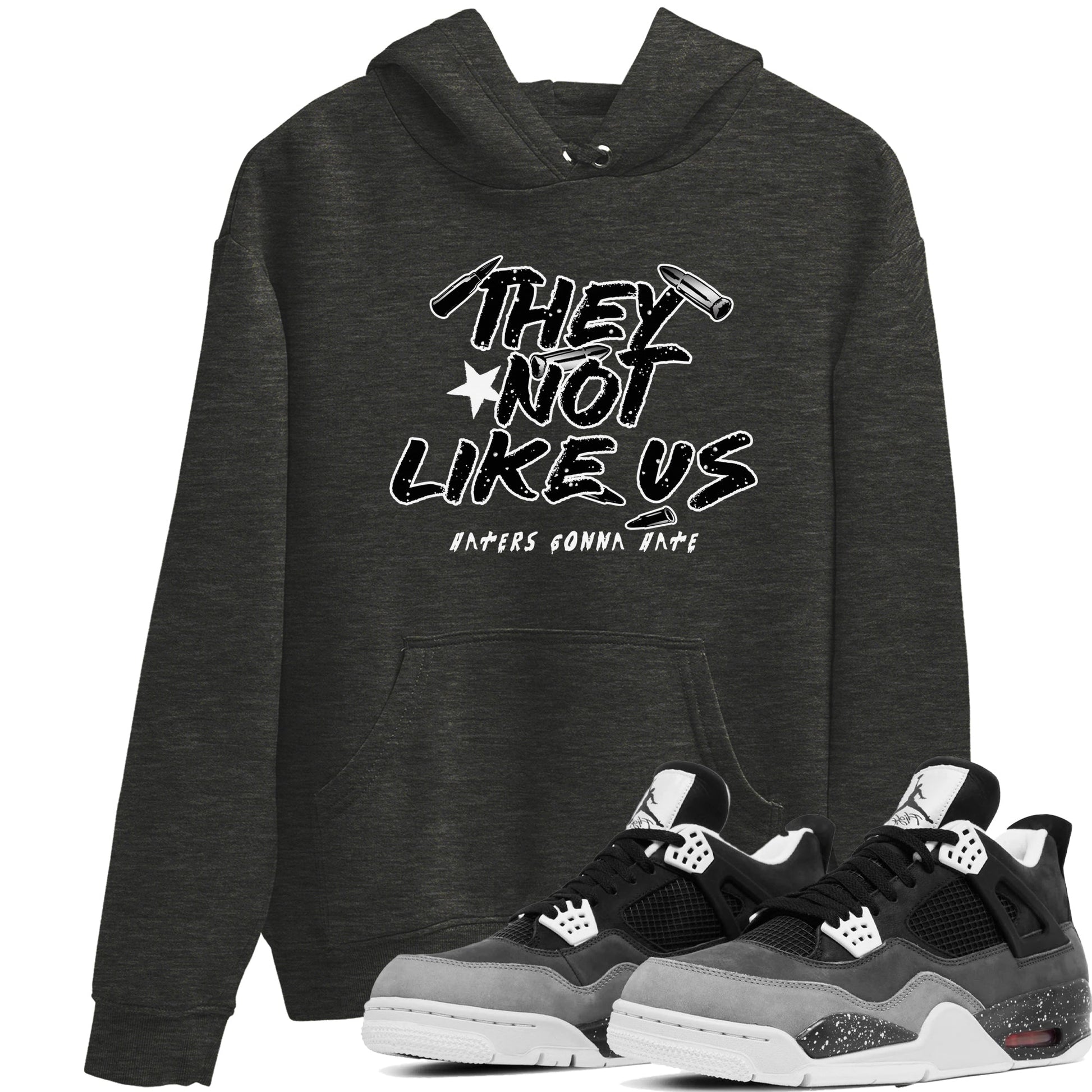 4s Fear shirts to match jordans They Not Like Us sneaker match tees Air Jordan 4 Retro Fear match shoes to clothes SNRT Sneaker Tees unisex cotton Charcoal Heather 1 shirts