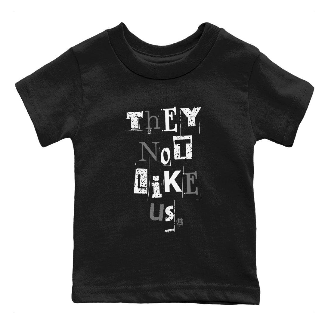 4s Fear shirts to match jordans They Not Like Us sneaker match tees Air Jordan 4 Fear SNRT Sneaker Release Tees Youth Baby Black 2 crew neck shirts