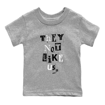 4s Fear shirts to match jordans They Not Like Us sneaker match tees Air Jordan 4 Fear SNRT Sneaker Release Tees Youth Baby Heather Grey 2 crew neck shirts