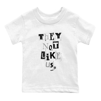 4s Fear shirts to match jordans They Not Like Us sneaker match tees Air Jordan 4 Fear SNRT Sneaker Release Tees Youth Baby White 2 crew neck shirts