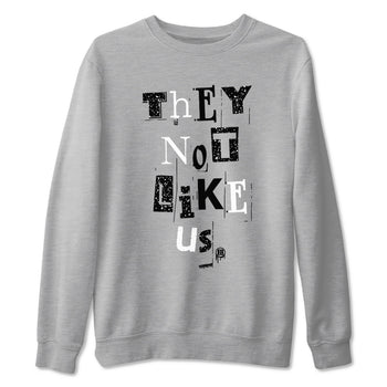 4s Fear shirts to match jordans They Not Like Us sneaker match tees Air Jordan 4 Fear SNRT Sneaker Release Tees unisex cotton Heather Grey 2 crew neck shirts