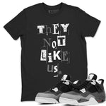 4s Fear shirts to match jordans They Not Like Us sneaker match tees Air Jordan 4 Fear SNRT Sneaker Release Tees unisex cotton Black 1 crew neck shirts