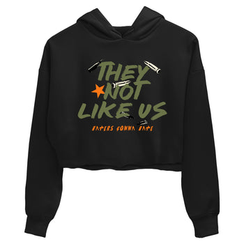 Sneaker match tees – Sneaker Tees To Match Undefeated inspired colorways Air Jordan 4 OG Olive Shoes  – They Not Like Us Crop T-Shirt Black 2