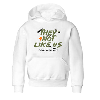 Sneaker match tees – Sneaker Tees To Match Undefeated inspired colorways Air Jordan 4 OG Olive Shoes  – They Not Like Us Kids T-Shirt White 2