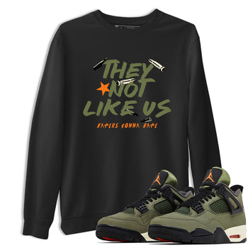 Sneaker match tees – Sneaker Tees To Match Undefeated inspired colorways Air Jordan 4 OG Olive Shoes  – They Not Like Us Tee Black 1