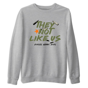 Sneaker match tees – Sneaker Tees To Match Undefeated inspired colorways Air Jordan 4 OG Olive Shoes  – They Not Like Us Tee Heather Grey 2