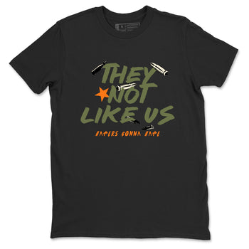 Sneaker match tees – Sneaker Tees To Match Undefeated inspired colorways Air Jordan 4 OG Olive Shoes  – They Not Like Us Tee Black 2