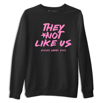 Perfect Valentine's Day Gifts graphic tee  – Sneaker Tees To Match Air Jordan 4 Pink Thunder – They Not Like Us Tee Black 2