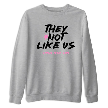 Perfect Valentine's Day Gifts graphic tee  – Sneaker Tees To Match Air Jordan 4 Pink Thunder – They Not Like Us Tee Heather Grey 2