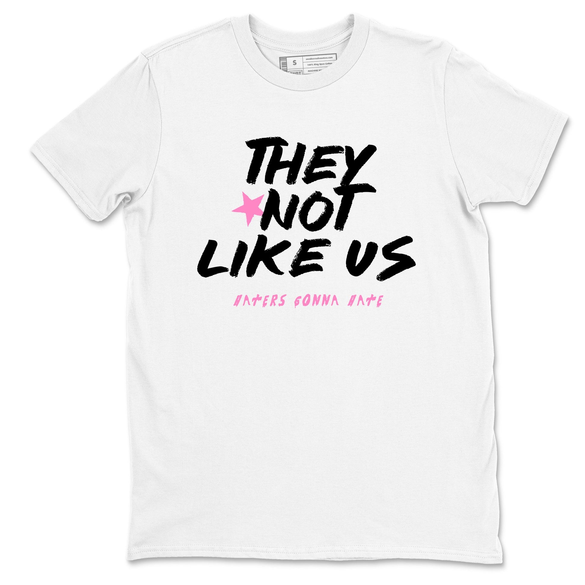 Perfect Valentine's Day Gifts graphic tee  – Sneaker Tees To Match Air Jordan 4 Pink Thunder – They Not Like Us Tee White 2