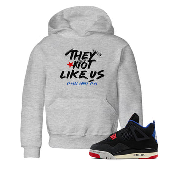 Sneaker match tees – Sneaker Tees To Match Air Jordan 4 Rare Air Shoes – They Not Like Us Kids T-Shirt Heather Grey 1