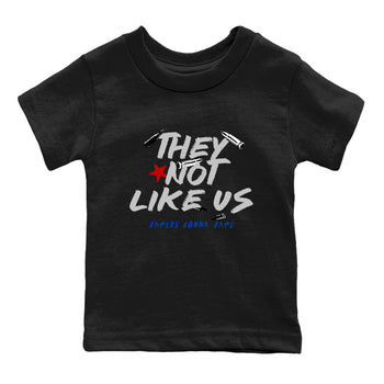 Sneaker match tees – Sneaker Tees To Match Air Jordan 4 Rare Air Shoes – They Not Like Us Kids T-Shirt Black 2