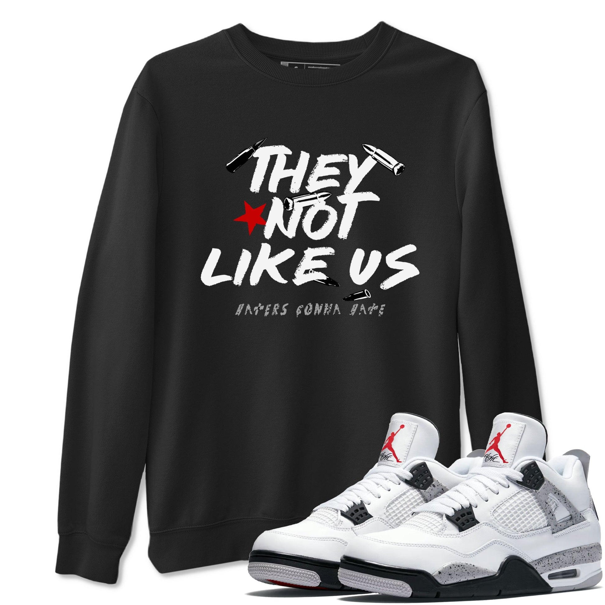 They Not Like Us SNRT Sneaker Tees - Air Jordan 4 White Cement