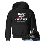 5s Black Metallic Reimagined shirts to match jordans They Not Like Us best t shirts to wear with jordans Air Jordan 5 Reimagined match shoes to clothes SNRT Sneaker Tees Youth Baby Black 1 tee