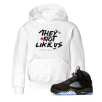 5s Black Metallic Reimagined shirts to match jordans They Not Like Us best t shirts to wear with jordans Air Jordan 5 Reimagined match shoes to clothes SNRT Sneaker Tees Youth Baby White 1 tee