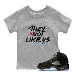 5s Black Metallic Reimagined shirts to match jordans They Not Like Us best t shirts to wear with jordans Air Jordan 5 Reimagined match shoes to clothes SNRT Sneaker Tees Youth Baby Heather Grey 1 tee