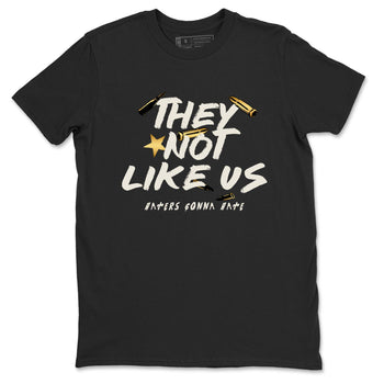 5s Golden Ticket shirts to match jordans  They Not Like Us shirts to match jordans Air Jordan 5 Golden Ticket match shoes to clothes SNRT Sneaker Tees unisex cotton Black 2 shirts