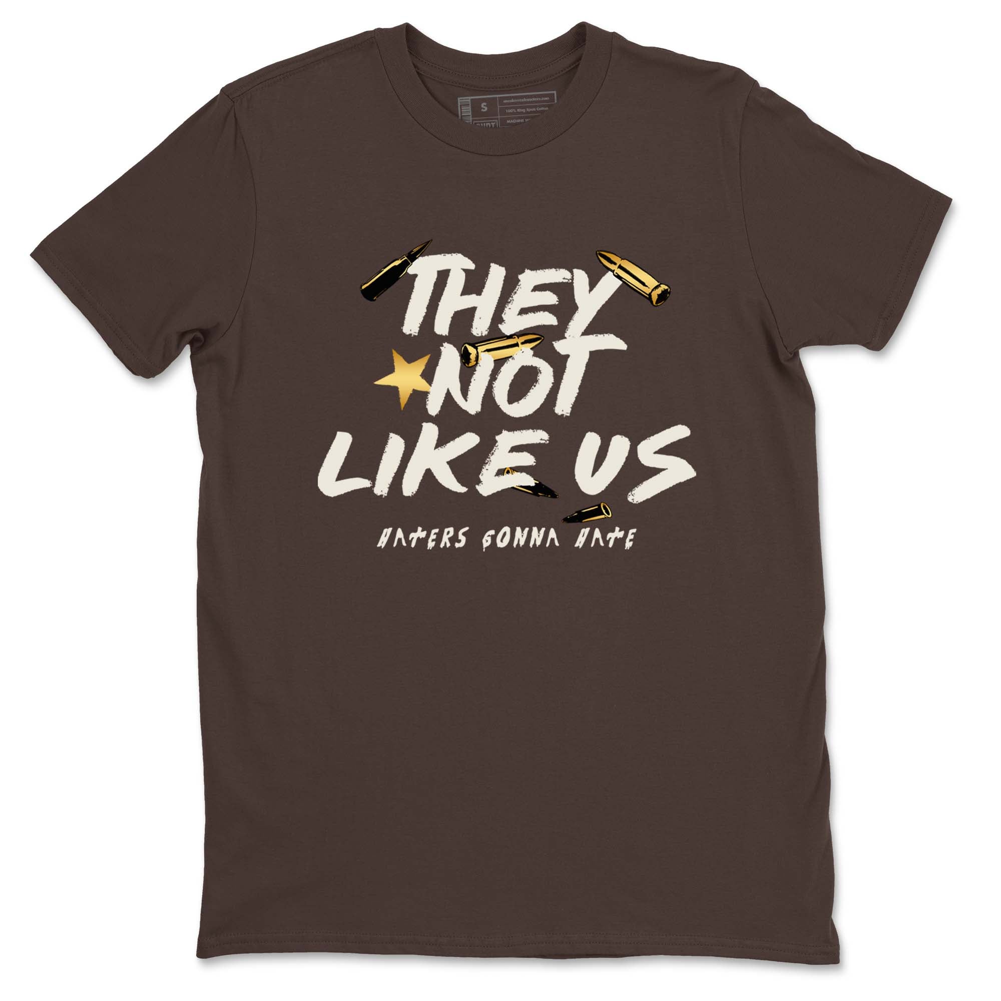 5s Golden Ticket shirts to match jordans  They Not Like Us shirts to match jordans Air Jordan 5 Golden Ticket match shoes to clothes SNRT Sneaker Tees unisex cotton Dark Chocolate 2 shirts