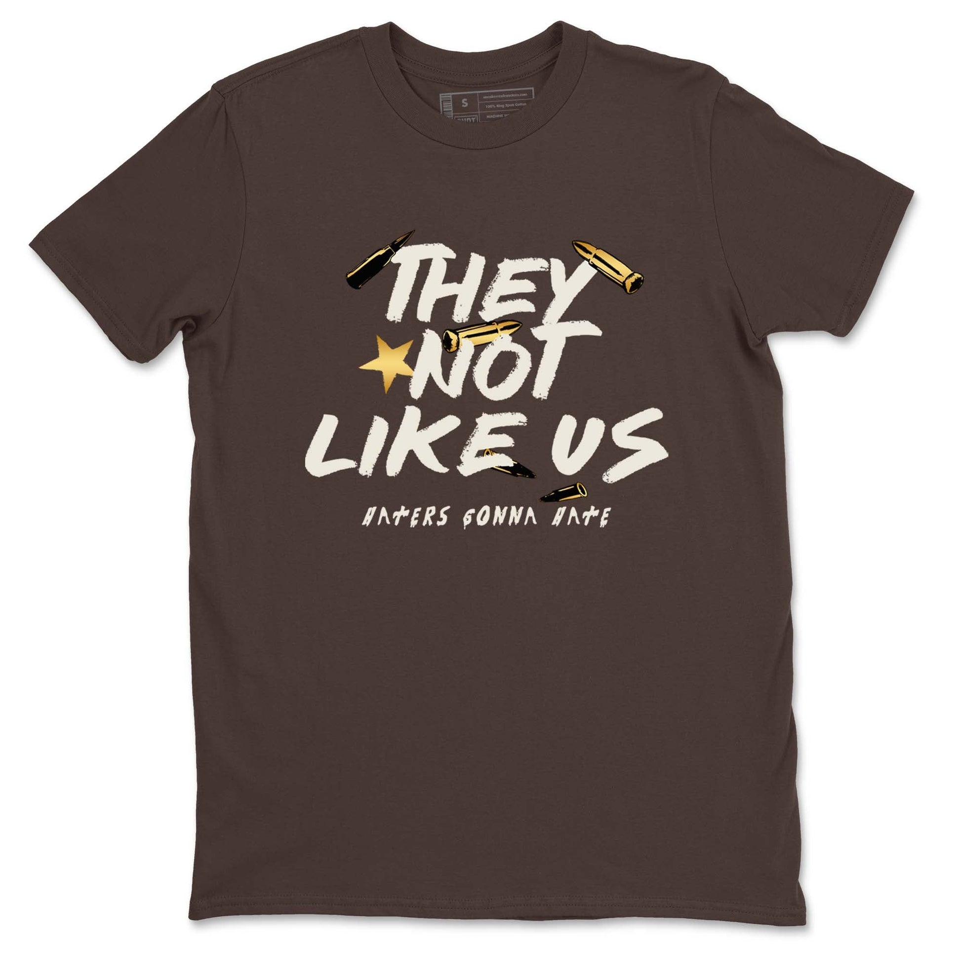 5s Golden Ticket shirts to match jordans  They Not Like Us shirts to match jordans Air Jordan 5 Golden Ticket match shoes to clothes SNRT Sneaker Tees unisex cotton Dark Chocolate 2 shirts