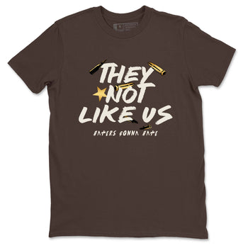 5s Golden Ticket shirts to match jordans  They Not Like Us shirts to match jordans Air Jordan 5 Golden Ticket match shoes to clothes SNRT Sneaker Tees unisex cotton Dark Chocolate 2 shirts