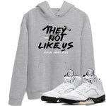 5s White Black shirts to match jordans They Not Like Us sneaker match tees Air Jordan 5 Retro White Black match shoes to clothes SNRT Sneaker Tees unisex cotton Heather Grey 1 shirts