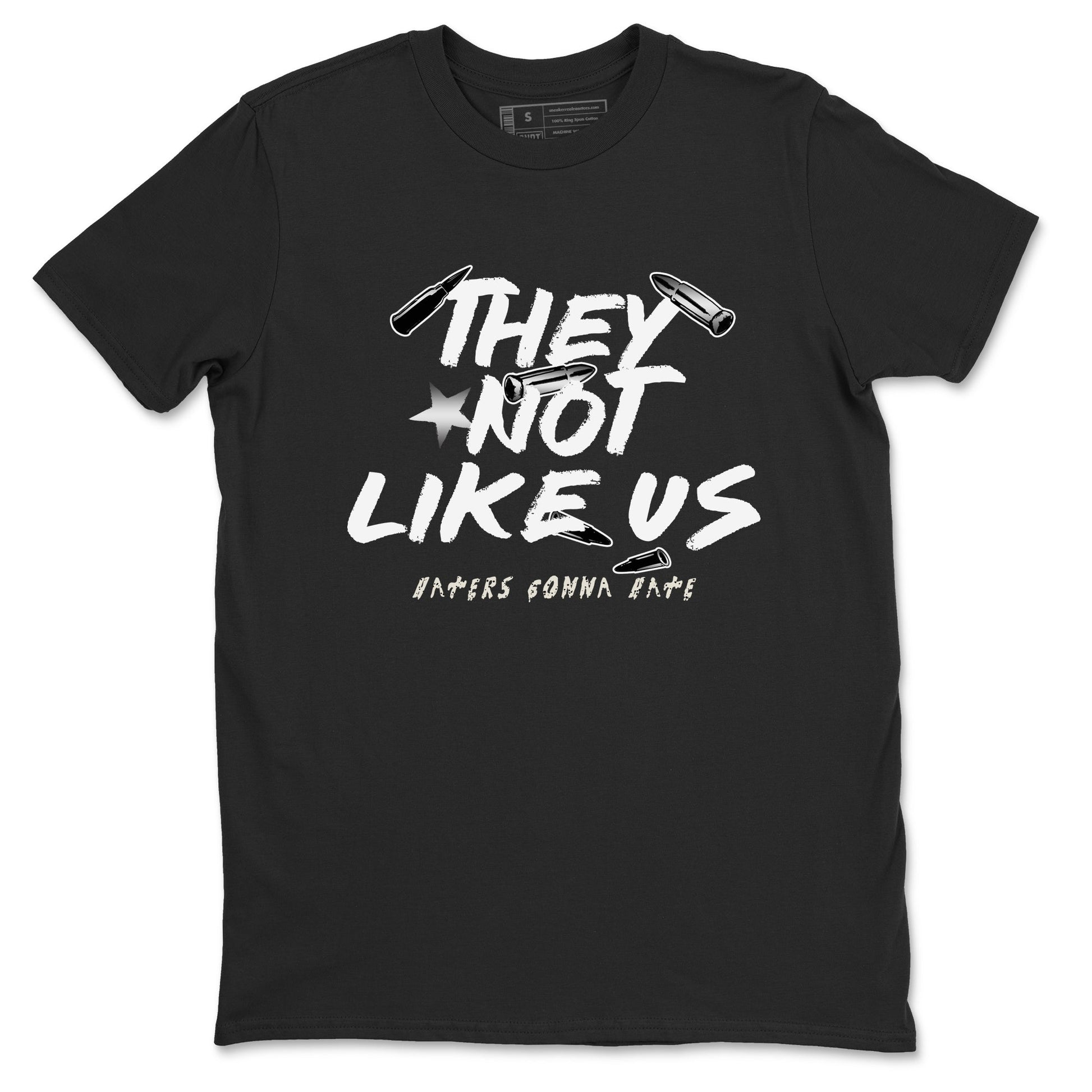 5s White Black shirts to match jordans They Not Like Us sneaker match tees Air Jordan 5 Retro White Black match shoes to clothes SNRT Sneaker Tees unisex cotton Black 2 shirts