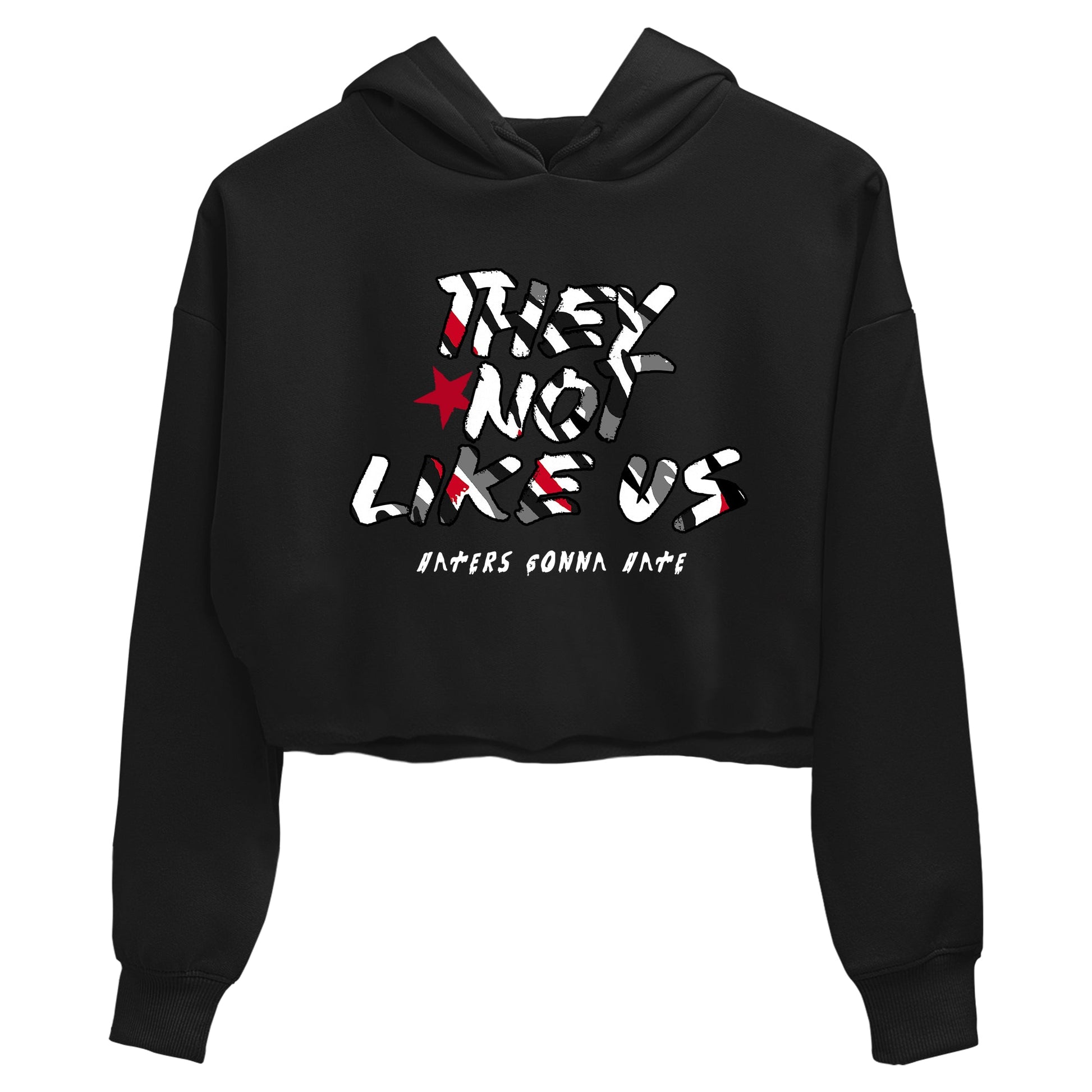 Sneaker match tees – Sneaker Tees To Match Air Jordan 8 Bunny Shoes Air Jordan 8 Bunny White and True Red – They Not Like Us Crop T-Shirt Black 2