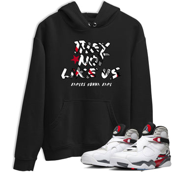 Sneaker match tees – Sneaker Tees To Match Air Jordan 8 Bunny Shoes Air Jordan 8 Bunny White and True Red – They Not Like Us Tee Black 1