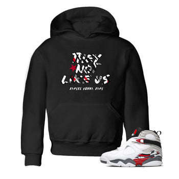 Sneaker match tees – Sneaker Tees To Match Air Jordan 8 Bunny Shoes Air Jordan 8 Bunny White and True Red – They Not Like Us Kids T-Shirt Black 1