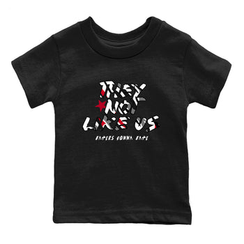 Sneaker match tees – Sneaker Tees To Match Air Jordan 8 Bunny Shoes Air Jordan 8 Bunny White and True Red – They Not Like Us Kids T-Shirt Black 2