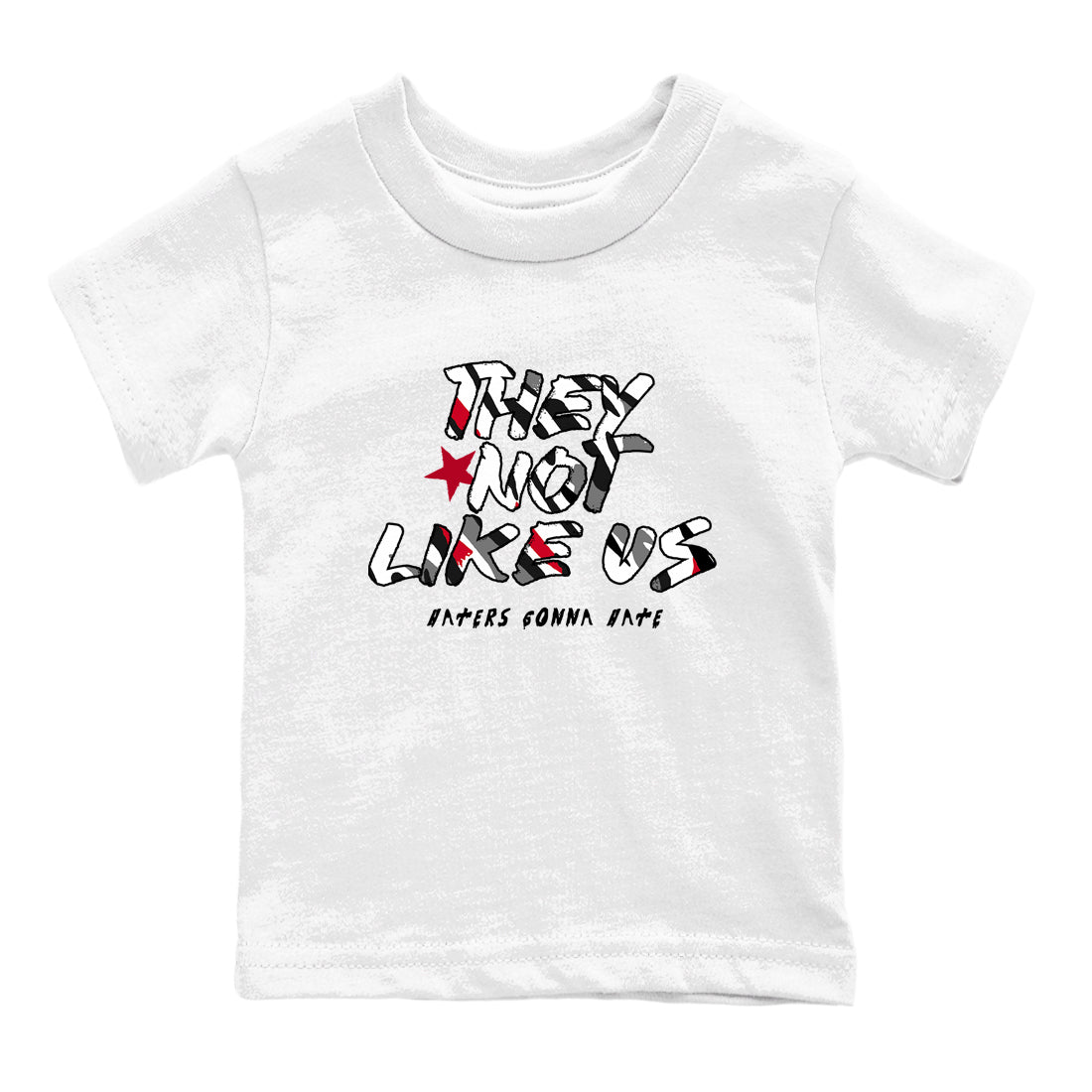 Sneaker match tees – Sneaker Tees To Match Air Jordan 8 Bunny Shoes Air Jordan 8 Bunny White and True Red – They Not Like Us Kids T-Shirt White 2