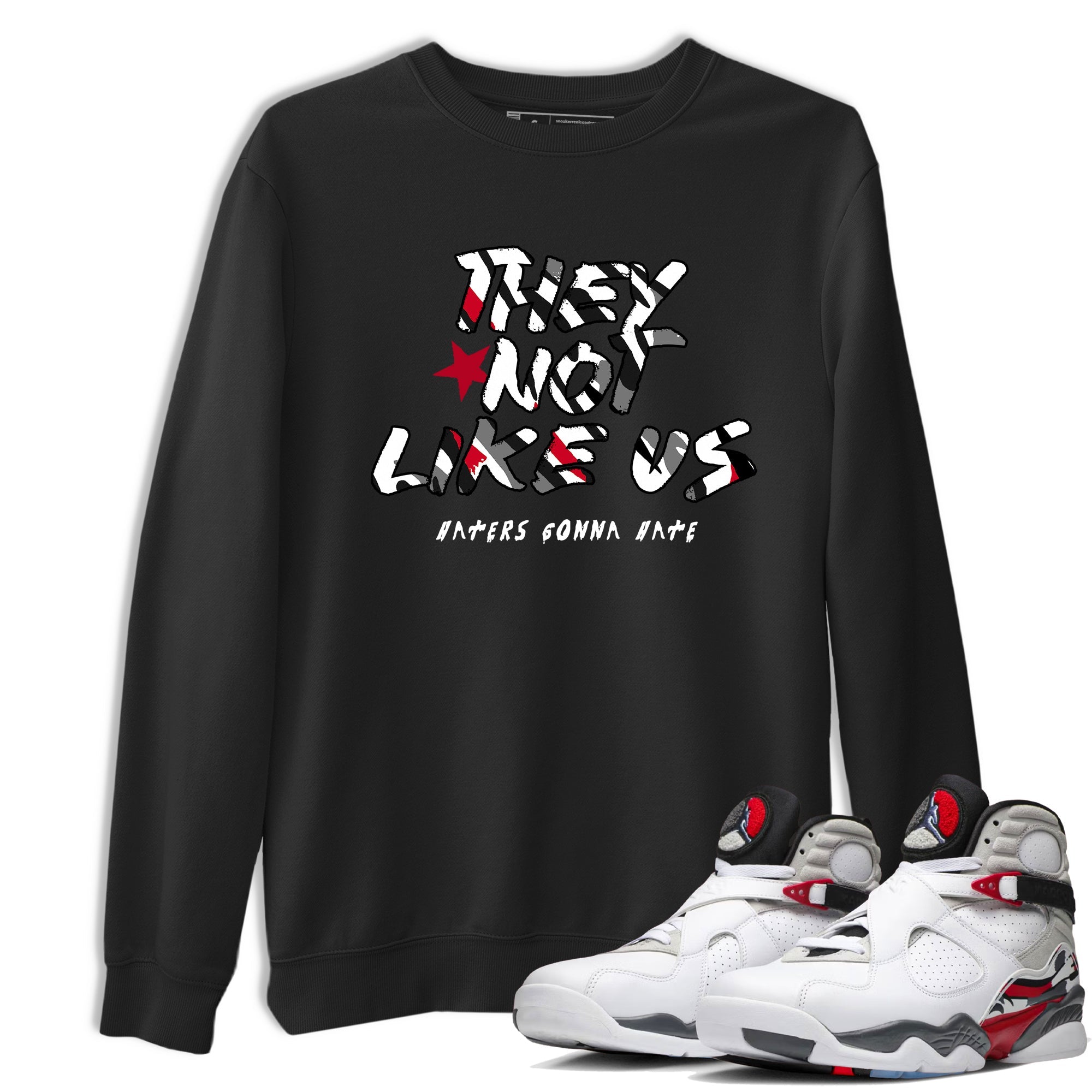 Sneaker match tees – Sneaker Tees To Match Air Jordan 8 Bunny Shoes Air Jordan 8 Bunny White and True Red – They Not Like Us Tee Black 1
