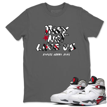 Sneaker match tees – Sneaker Tees To Match Air Jordan 8 Bunny Shoes Air Jordan 8 Bunny White and True Red – They Not Like Us Tee Cool Grey 1