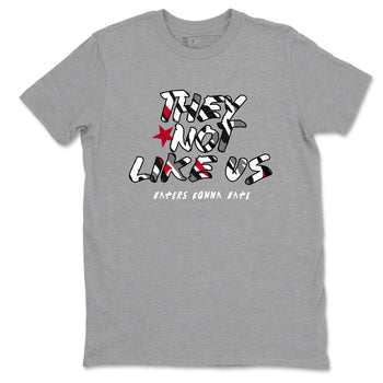 Sneaker match tees – Sneaker Tees To Match Air Jordan 8 Bunny Shoes Air Jordan 8 Bunny White and True Red – They Not Like Us Tee Heather Grey 2