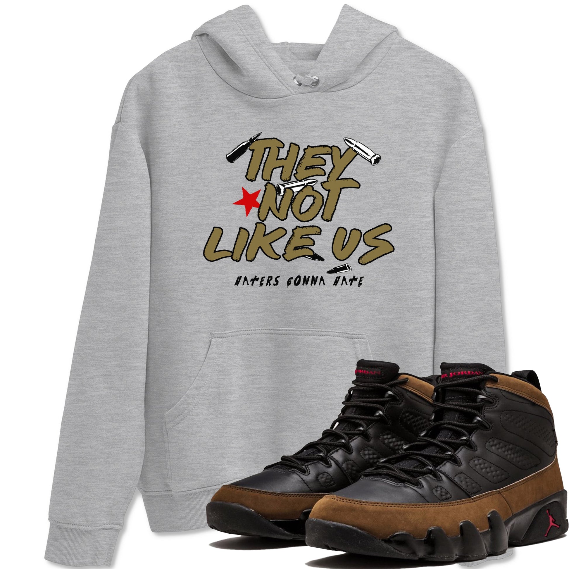 9s Olive shirts to match jordans They Not Like Us sneaker match tees Air Jordan 9 Olive match shoes to clothes SNRT Sneaker Tees unisex cotton Heather Grey 1 shirts