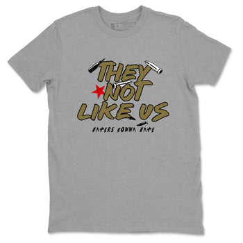 9s Olive shirts to match jordans They Not Like Us sneaker match tees Air Jordan 9 Olive match shoes to clothes SNRT Sneaker Tees unisex cotton Heather Grey 2 shirts