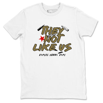 9s Olive shirts to match jordans They Not Like Us sneaker match tees Air Jordan 9 Olive match shoes to clothes SNRT Sneaker Tees unisex cotton White 2 shirts