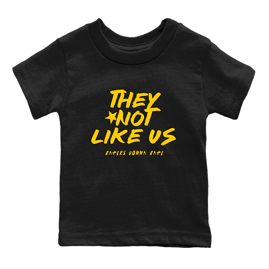 Sneaker match tees – Sneaker Tees To Match Dunk Tour Yellow Shoes – They Not Like Us Kids T-Shirt Black 2