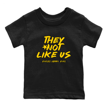 Sneaker match tees – Sneaker Tees To Match Dunk Tour Yellow Shoes – They Not Like Us Kids T-Shirt Black 2