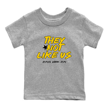 Sneaker match tees – Sneaker Tees To Match Dunk Tour Yellow Shoes – They Not Like Us Kids T-Shirt Heather Grey 2