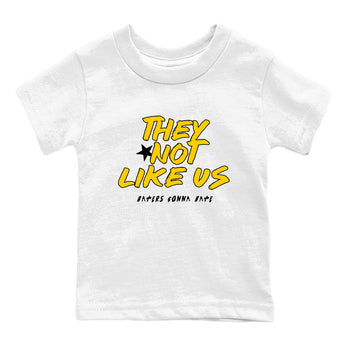 Sneaker match tees – Sneaker Tees To Match Dunk Tour Yellow Shoes – They Not Like Us Kids T-Shirt White 2