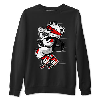 1s Black Toe Reimagined shirts to match jordans Thief Bear sneaker match tees Air Jordan 1 Black Toe Reimagined SNRT Sneaker Release Tees unisex cotton Black 2 crew neck shirts