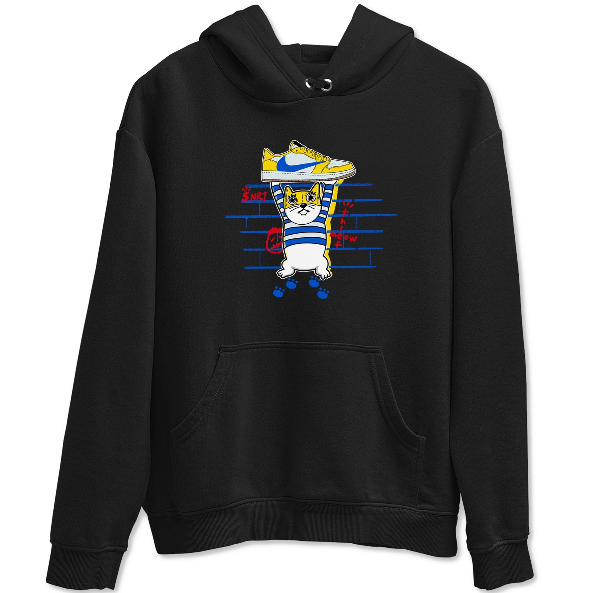 Air Jordan 1 Travis x Scott x Canary shirt to match jordans Thief Cat sneaker tees Air Jordan 1 Travis Scott Canary SNRT Sneaker Release Tees unisex cotton Black 2 crew neck shirt