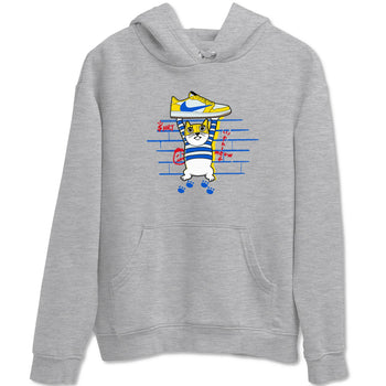 Air Jordan 1 Travis x Scott x Canary shirt to match jordans Thief Cat sneaker tees Air Jordan 1 Travis Scott Canary SNRT Sneaker Release Tees unisex cotton Heather Grey 2 crew neck shirt