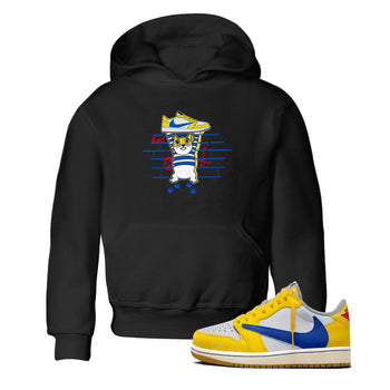 Air Jordan 1 Travis x Scott x Canary shirt to match jordans Thief Cat sneaker tees Air Jordan 1 Travis Scott Canary SNRT sneaker release tees baby toddler Black 1 cotton Shirt