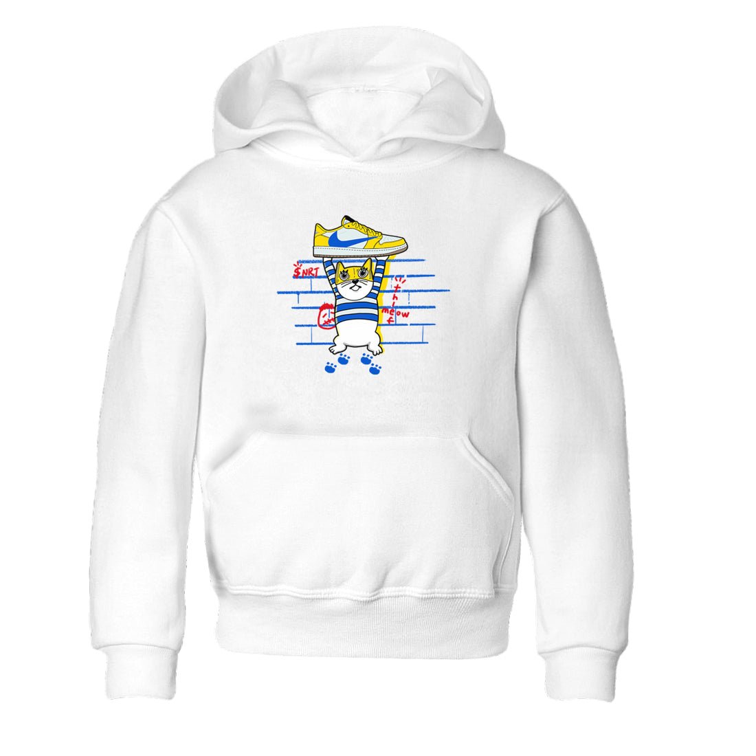 Air Jordan 1 Travis x Scott x Canary shirt to match jordans Thief Cat sneaker tees Air Jordan 1 Travis Scott Canary SNRT sneaker release tees baby toddler White 2 cotton Shirt
