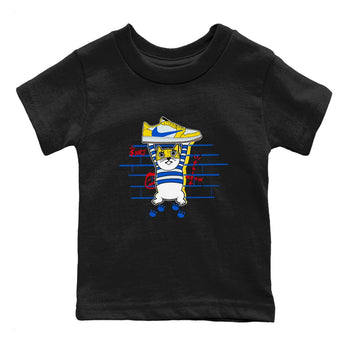 Air Jordan 1 Travis x Scott x Canary shirt to match jordans Thief Cat sneaker tees Air Jordan 1 Travis Scott Canary SNRT sneaker release tees baby toddler Black 2 cotton Shirt