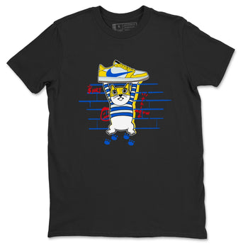 Air Jordan 1 Travis x Scott x Canary shirt to match jordans Thief Cat sneaker tees Air Jordan 1 Travis Scott Canary SNRT Sneaker Release Tees unisex cotton Black 2 crew neck shirt