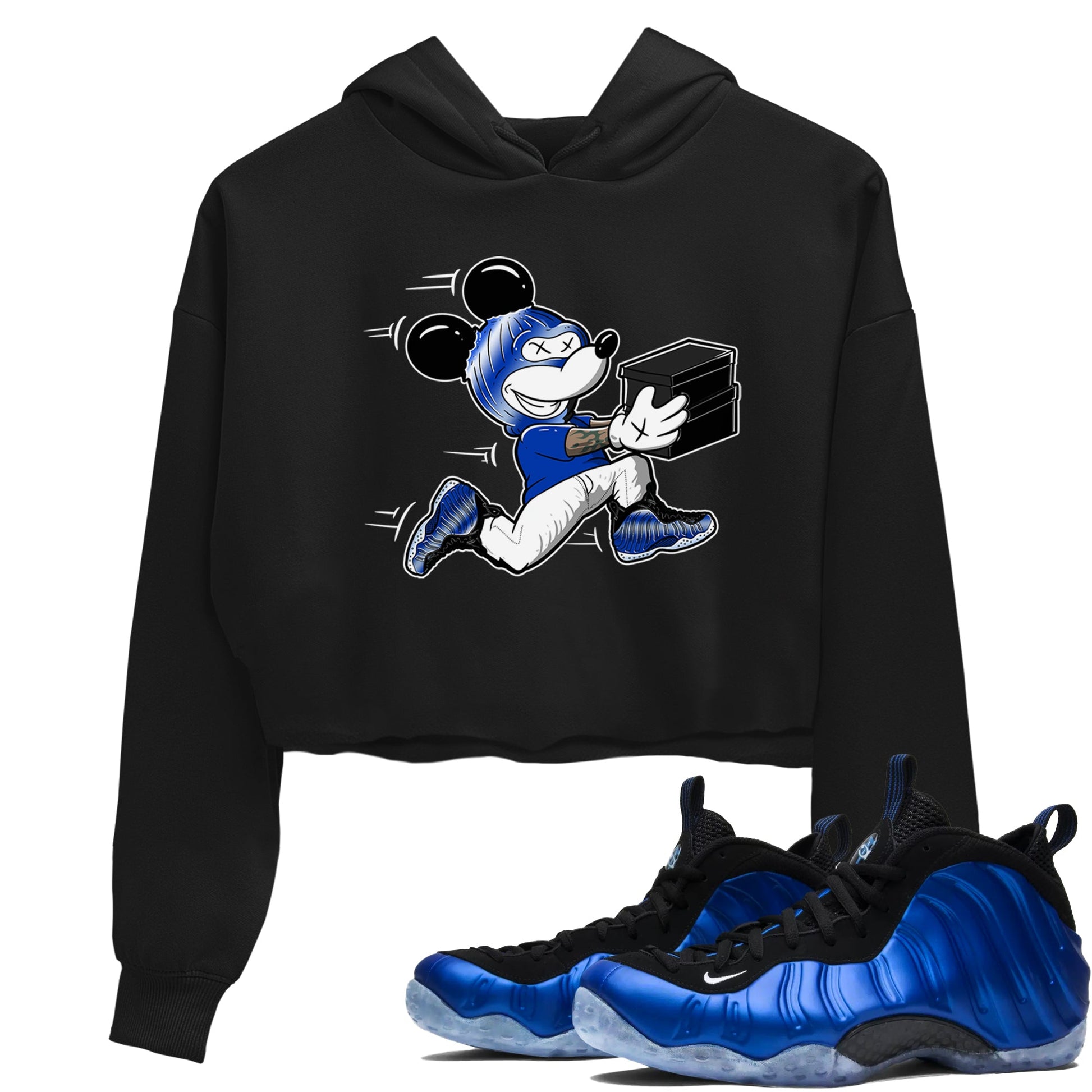 Air Foamposite One Royal shirts to match jordans Thief Mouse sneaker match tees Foams One Royal match shoes to clothes SNRT Sneaker Tees unisex cotton Black 1 crop tee