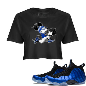Air Foamposite One Royal shirts to match jordans Thief Mouse sneaker match tees Foams One Royal match shoes to clothes SNRT Sneaker Tees unisex cotton Black 1 crop tee